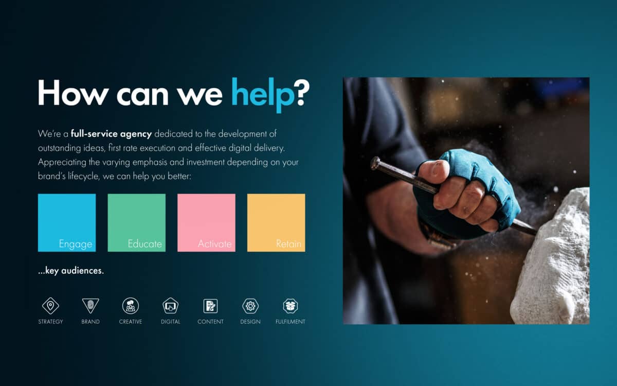 IGNIFI info graphic with details of updated colour palette and typography
