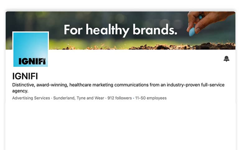 IGNIFI header aligning messaging with visual Identity